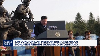Kim Jong Un & Menhan Rusia Resmikan Monumen Perang Ukraina
