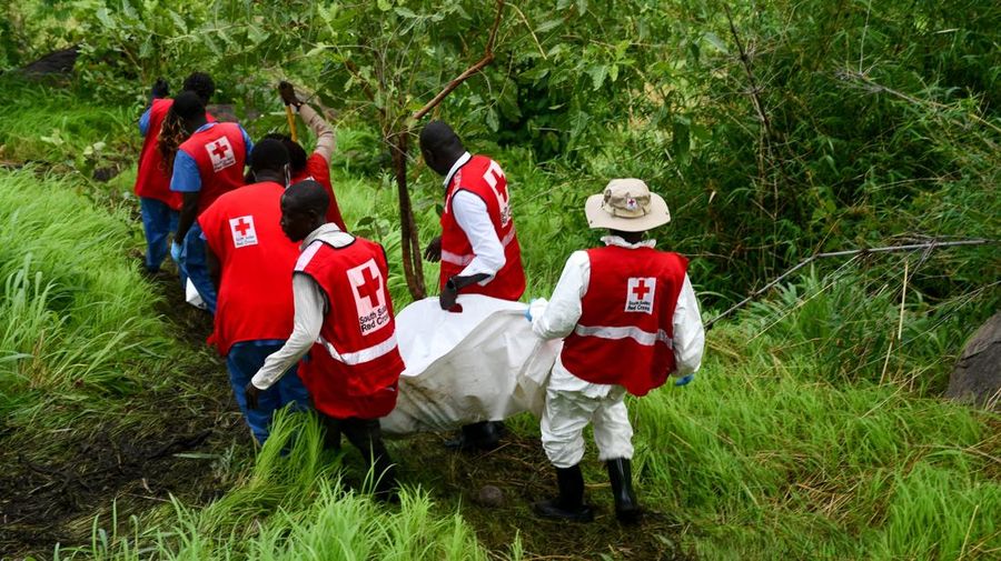 Kondisi usai kecelakaan pesawat di Juda, Sudan Selatan, Senin (27/4/2026). (REUTERS/Samir Bol)