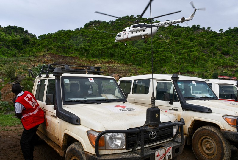 Kondisi usai kecelakaan pesawat di Juda, Sudan Selatan, Senin (27/4/2026). (REUTERS/Samir Bol)