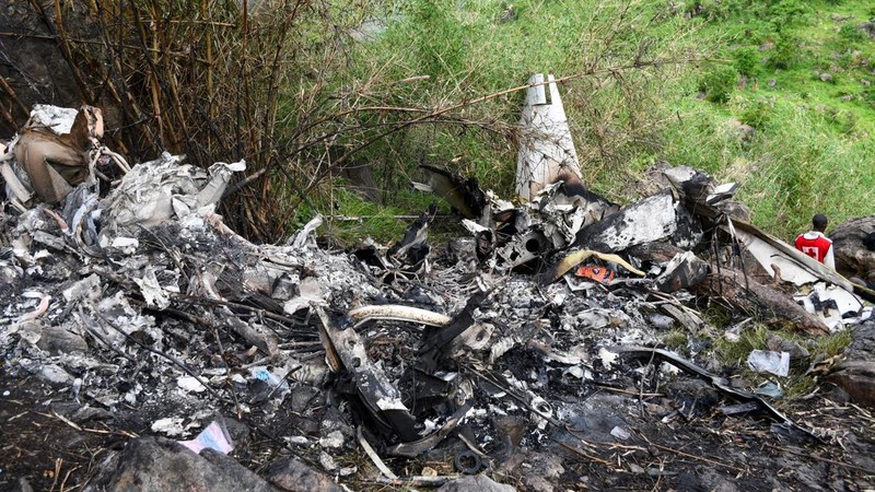 Kondisi usai kecelakaan pesawat di Juda, Sudan Selatan, Senin (27/4/2026). (REUTERS/Samir Bol)