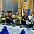 Konferensi pers penindakan ekspor 190 kilogram emas dan perhiasan, Selasa (28/4/2026). (CNBC Indonesia/Zahwa Madjid)