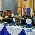 Konferensi pers penindakan ekspor 190 kilogram emas dan perhiasan, Selasa (28/4/2026). (CNBC Indonesia/Zahwa Madjid)