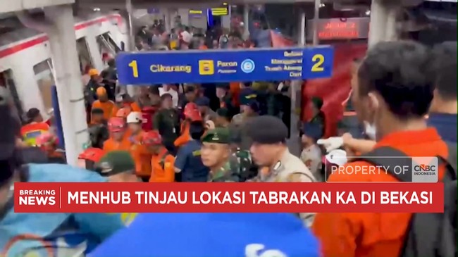 Video: Menhub Tinjau Lokasi Tabrakan KA di Bekasi