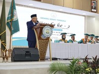 Wakil Presiden RI ke-13 Prof. Dr. (H.C.) K.H. Ma’ruf Amin di Universitas Syeikh Nawawi Banten. (Dok. Istimewa)