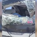 Bus jemaah haji Indonesia kecelakaan. (Tangkapan Layar Video/X)