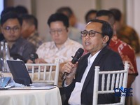 Direktur industri permesinan dan alat mesin pertanian/IMPM Kemenperin Solehan dalam acara EV Transition in Mining Industry Outlook 2026 di Jakarta, Rabu (29/4/2026). (CNBC Indonesia/Tri Susilo)