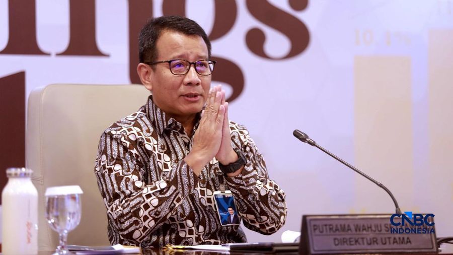 Ketua HIMBARA Putrama Wahju Setyawan  (CNBC Indonesia/Muhammad Sabki)
