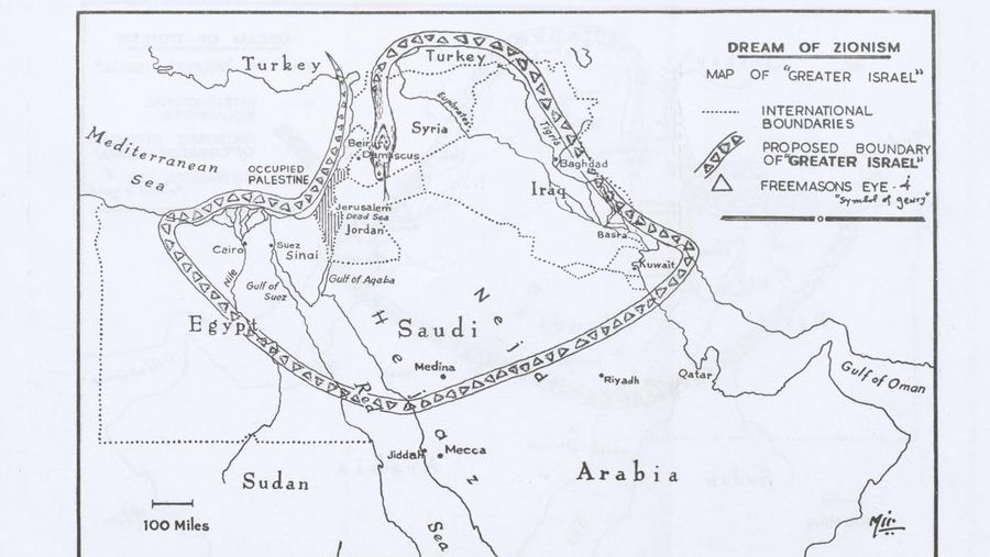Peta Israel Raya. (Dok. Cornell University Library)