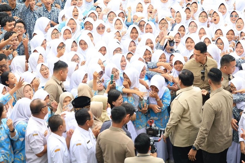 Presiden Prabowo Subianto mengunjungi SMA Negeri 1 Cilacap, Rabu (29/4/2026). (Dok. Tim Media Presiden)