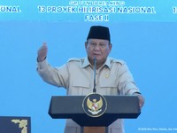 Presiden Prabowo Subianto menyampaikan sambutan dalam Groundbreaking 13 Proyek Hilirisasi Nasional Tahap II, Cilacap, Rabu (29/4/2026). (Tangkapan Layar Youtube/Sekretariat Presiden)