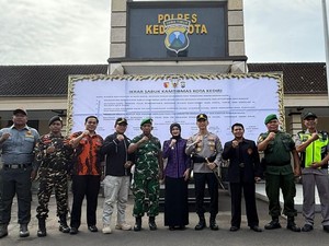 Kapolres-Walkot Kediri Kota Pimpin Apel Sabuk Kamtibmas