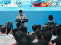 Presiden Prabowo Subianto dalam acara groundbreaking proyek hilirisasi nasional tahap II di Refinery Unit IV Cilacap, Jawa Tengah, pada Rabu, 29 April 2026 (Dok Istimewa).