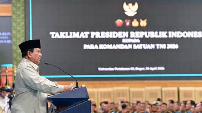 Prabowo Beri Taklimat 3 Jam ke Komandan TNI, Begini Pesannya