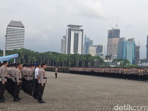 Apel Jelang Hari Buruh, 24.980 Personel Gabungan Siaga di Monas dan DPR