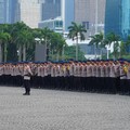 Polda Metro Jaya menggelar apel pasukan pengamanan peringatan Hari Buruh Internasional (May Day). Pengamanan kepada peserta aksi akan dilakukan secara humanis. (Dok. Istimewa Via Detikcom)