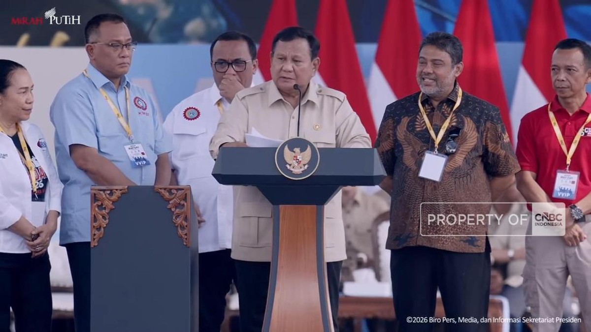 Video: Pidato Lengkap Prabowo di Monas Saat May Day, Ini Poinnya
