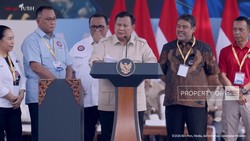 Presiden Prabowo Subianto menghadiri puncak peringatan Hari Buruh Internasional di Monas, Jakarta Pusat, Jumat (1/5/2026).