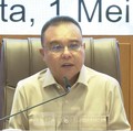 Wakil Ketua DPR RI, Sufmi Dasco Ahmad saat menerima Peserta Unjuk Rasa Hari Buruh di Komplek Parlemen, Jakarta, Jumat (1/5/2026). (Tangkapan Layar Youtube/TVR Parlemen)