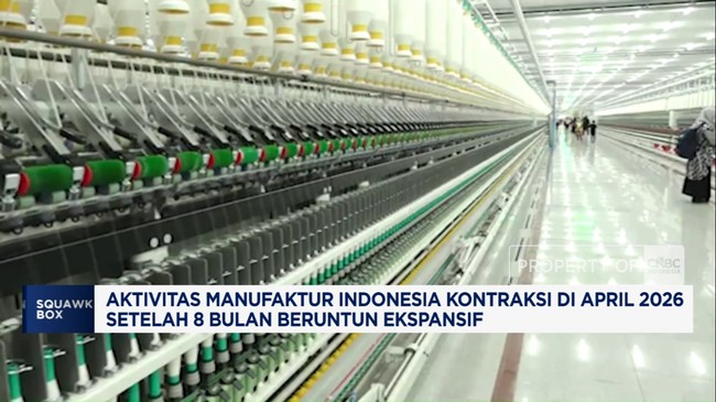Video: Turun ke 49,1, Aktivitas Manufaktur RI Kontraksi di April 2026