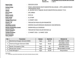 Rincian Hasil Lab Limbah Sawit di Bulungan, BOD hingga Minyak Lemak Aman
