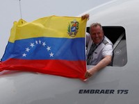 Maskapai pesawat milik Amerika Serikat (AS) yang bernama American Eagle telah mendarat di Bandara Internasional Simon Bolivar, Caracas, Venezuela pada Kamis (30/4/2026). (REUTERS/Fausto Torrealba)