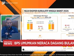 RI Cetak Surplus Neraca Dagang USD 3,32 Miliar di Maret 2026