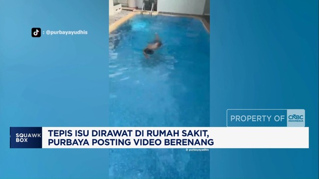 Video:Tepis Isu Dirawat di Rumah Sakit, Purbaya Posting Video Berenang