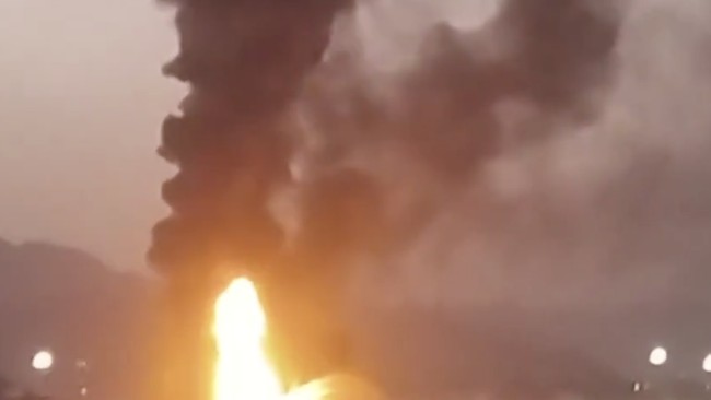 Potret Ledakan Dahsyat Kilang Minyak Fujairah UEA Diserang Drone