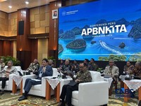 Menteri Keuangan, Purbaya Yudhi Sadewa dalam Konferensi Pers APBN KITA. (CNBC Indonesia/Zahwa Madjid)