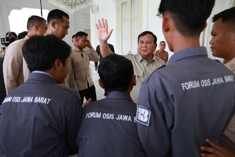 Presiden menerima Forum OSIS se-Jawa Barat di Istana Negara, Jakarta, Selasa (5/5/2026). (Dok. Tim Media Presiden via Instagram/presidenrepublikindonesia)