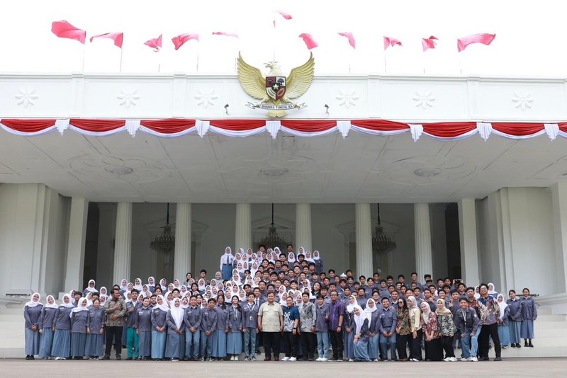 Presiden menerima Forum OSIS se-Jawa Barat di Istana Negara, Jakarta, Selasa (5/5/2026). (Dok. Tim Media Presiden via Instagram/presidenrepublikindonesia)