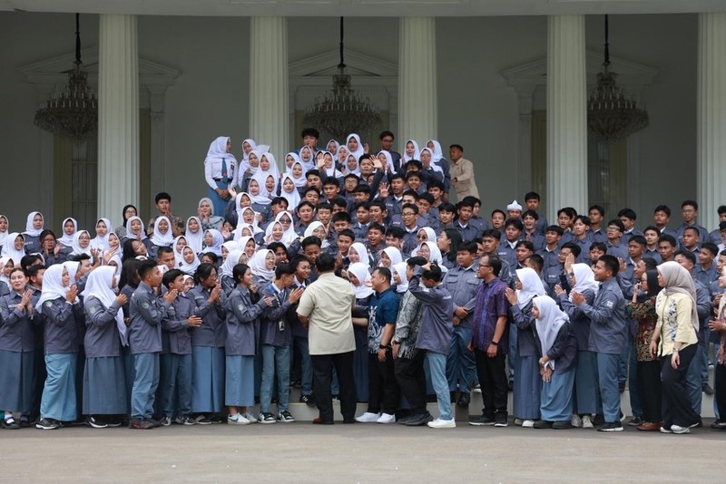 Presiden menerima Forum OSIS se-Jawa Barat di Istana Negara, Jakarta, Selasa (5/5/2026). (Dok. Tim Media Presiden via Instagram/presidenrepublikindonesia)