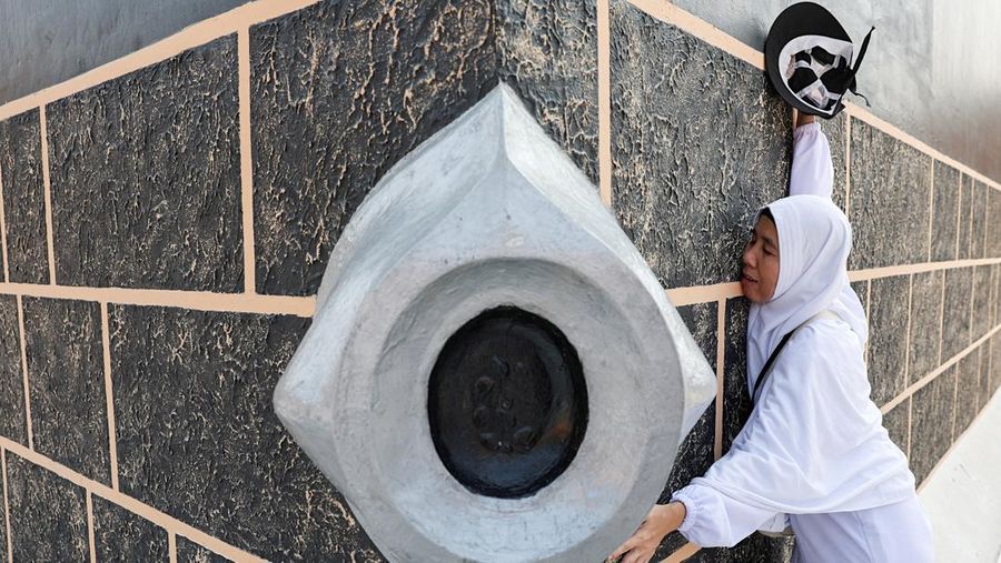 Foto: Jemaah haji asal Indonesia. (Reuters/Ajeng Dinar Ulfiana)