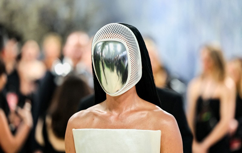 Katy Perry poses during the Met Gala, an annual fundraising gala held for the benefit of the Metropolitan Museum of Art's Costume Institute with this year's theme 'Costume Art' in New York City, New York, U.S., May 4, 2026. REUTERS/Daniel Cole     TPX IMAGES OF THE DAY