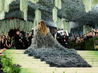 Beyonce poses during the Met Gala, an annual fundraising gala held for the benefit of the Metropolitan Museum of Art's Costume Institute with this year's theme 'Costume Art' in New York City, New York, U.S., May 4, 2026. REUTERS/Daniel Cole