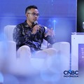 Cyber Security Consultant, Sangfor Technologies Indonesia, Akhmad Rezha saat menyampaikan pemaparan dalam Tech & Telco Forum 2026 di Jakarta, Rabu (6/5/2026). (CNBC Indonesia/Tri Susilo)