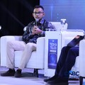Cyber Security Consultant, Sangfor Technologies Indonesia, Akhmad Rezha saat menyampaikan pemaparan dalam Tech & Telco Forum 2026 di Jakarta, Rabu (6/5/2026). (CNBC Indonesia/Tri Susilo)