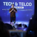 Commercial Lead AMD Indonesia, Brando Lubis saat menyampaikan pemaparan dalam Tech & Telco Forum 2026 di Jakarta, Rabu (6/5/2026). (CNBC Indonesia/Tri Susilo)