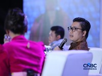 Commercial Lead AMD Indonesia, Brando Lubis saat menyampaikan pemaparan dalam Tech & Telco Forum 2026 di Jakarta, Rabu (6/5/2026). (CNBC Indonesia/Tri Susilo)