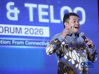 Country Manager for FSI & PS, HPE Indonesia, Henry Lo saat menyampaikan pemaparan dalam Tech & Telco Forum 2026 di Jakarta, Rabu (6/5/2026). (CNBC Indonesia/Tri Susilo)