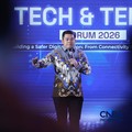 Country Manager for FSI & PS, HPE Indonesia, Henry Lo saat menyampaikan pemaparan dalam Tech & Telco Forum 2026 di Jakarta, Rabu (6/5/2026). (CNBC Indonesia/Tri Susilo)