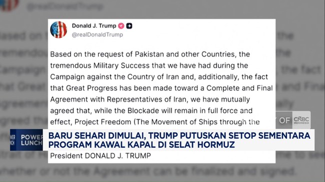 Video: Donald Trump Tangguhkan Proyek Pengawalan Kapal di Selat Hormuz