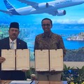 Pemerintah melalui Kementerian Perencanaan Pembangunan Nasional (PPN) atau Badan Perencanaan Pembangunan Nasional (Bappenas) melakukan penandatanganan kerja sama dengan perusahaan produsen pesawat yakni Airbus di kantor Bappenas, Rabu (6/5/2026). (CN