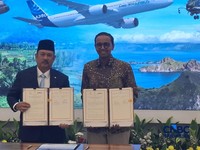 Pemerintah melalui Kementerian Perencanaan Pembangunan Nasional (PPN) atau Badan Perencanaan Pembangunan Nasional (Bappenas) melakukan penandatanganan kerja sama dengan perusahaan produsen pesawat yakni Airbus di kantor Bappenas, Rabu (6/5/2026). (CN