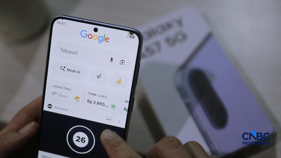 Samsung Galaxy A57 5G. (CNBC Indonesia/Muhammad Sabki)