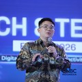 Senior Cloud Consultant, Sangfor Technologies Indonesia, Steven Tanuwijaya saat menyampaikan pemaparan dalam Tech & Telco Forum 2026 di Jakarta, Rabu (6/5/2026). (CNBC Indonesia/Tri Susilo)