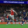 Soccer Football - UEFA Champions League - Semi Final - Second Leg - Arsenal v Atletico Madrid - Emirates Stadium, London, Britain - May 5, 2026 Arsenal's Viktor Gyokeres shoots at goal Action Images via Reuters/Paul Childs