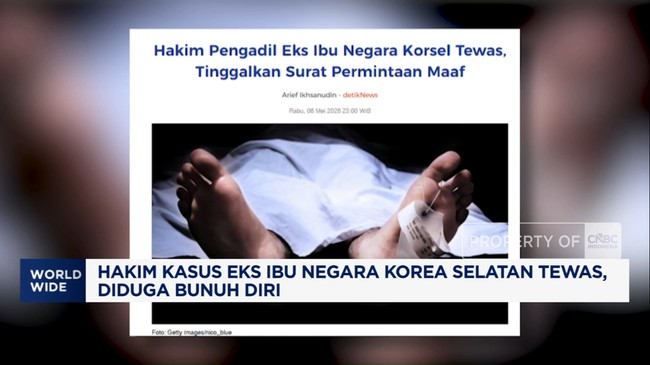 Video: Hakim Kasus Eks Ibu Negara Korsel Ditemukan Tewas