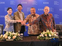 Konferensi pers hasil rapat berkala KSSK tahun 2026 di Bank Indonesia, Jakarta, Kamis (7/5/2026). (CNBC Indonesia/Faisal Rahman)