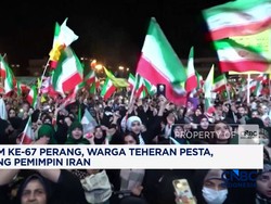 Malam ke-67 Perang, Warga Teheran Pesta, Dukung Pemimpin Iran